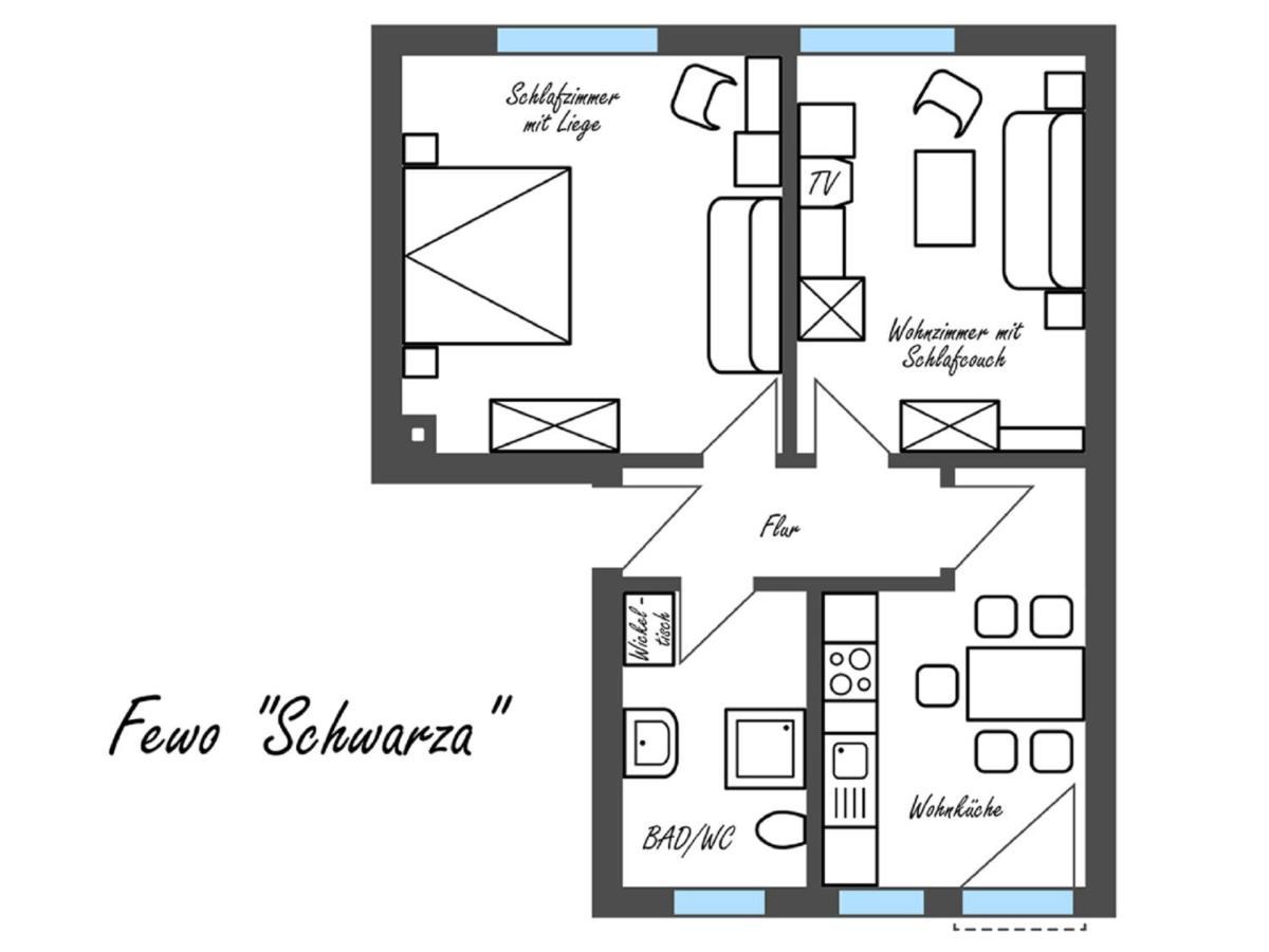 Feriengut Dietzsch Apartamento Poritzsch Quarto foto
