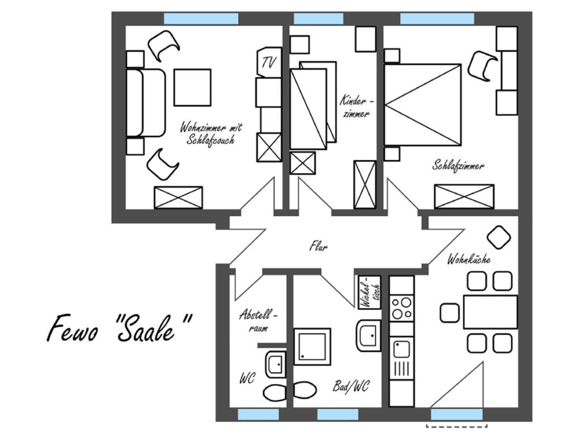 Feriengut Dietzsch Apartamento Poritzsch Quarto foto