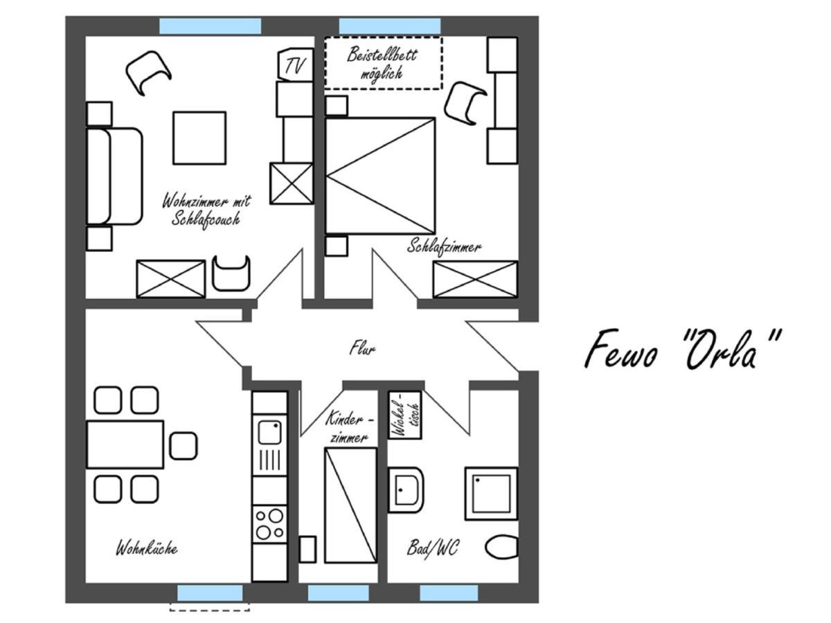 Feriengut Dietzsch Apartamento Poritzsch Quarto foto