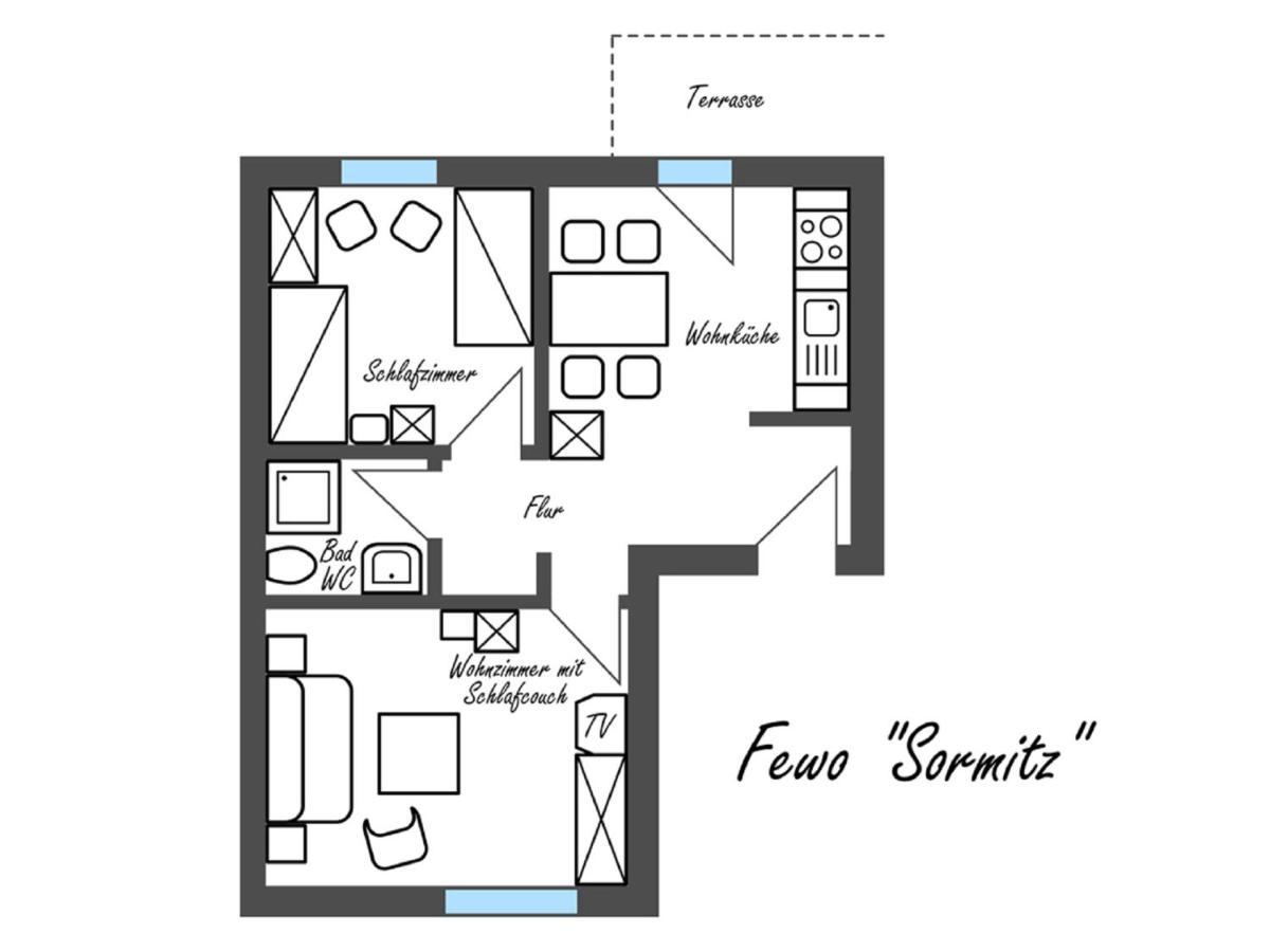 Feriengut Dietzsch Apartamento Poritzsch Quarto foto